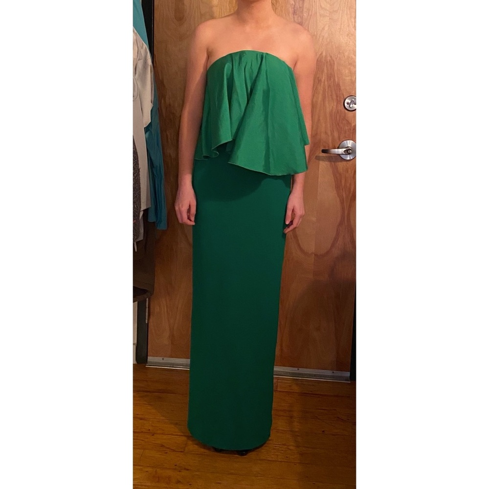 Green Ruffle Solace London Gown